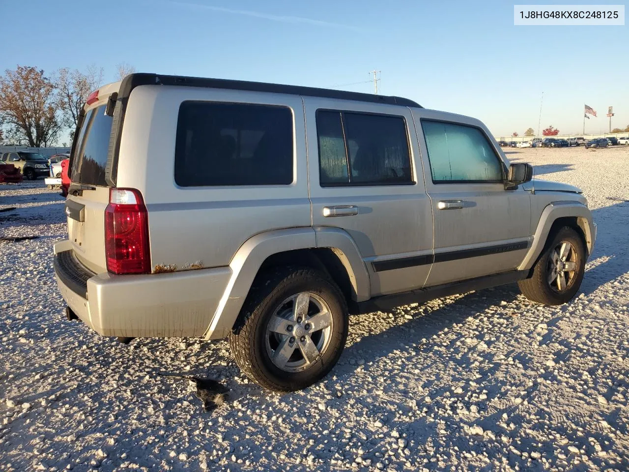 2008 Jeep Commander Sport VIN: 1J8HG48KX8C248125 Lot: 77827664