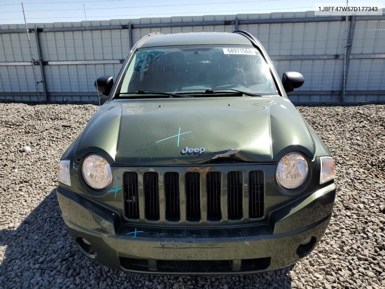 2007 Jeep Compass VIN: 1J8FF47W57D177343 Lot: 68971564