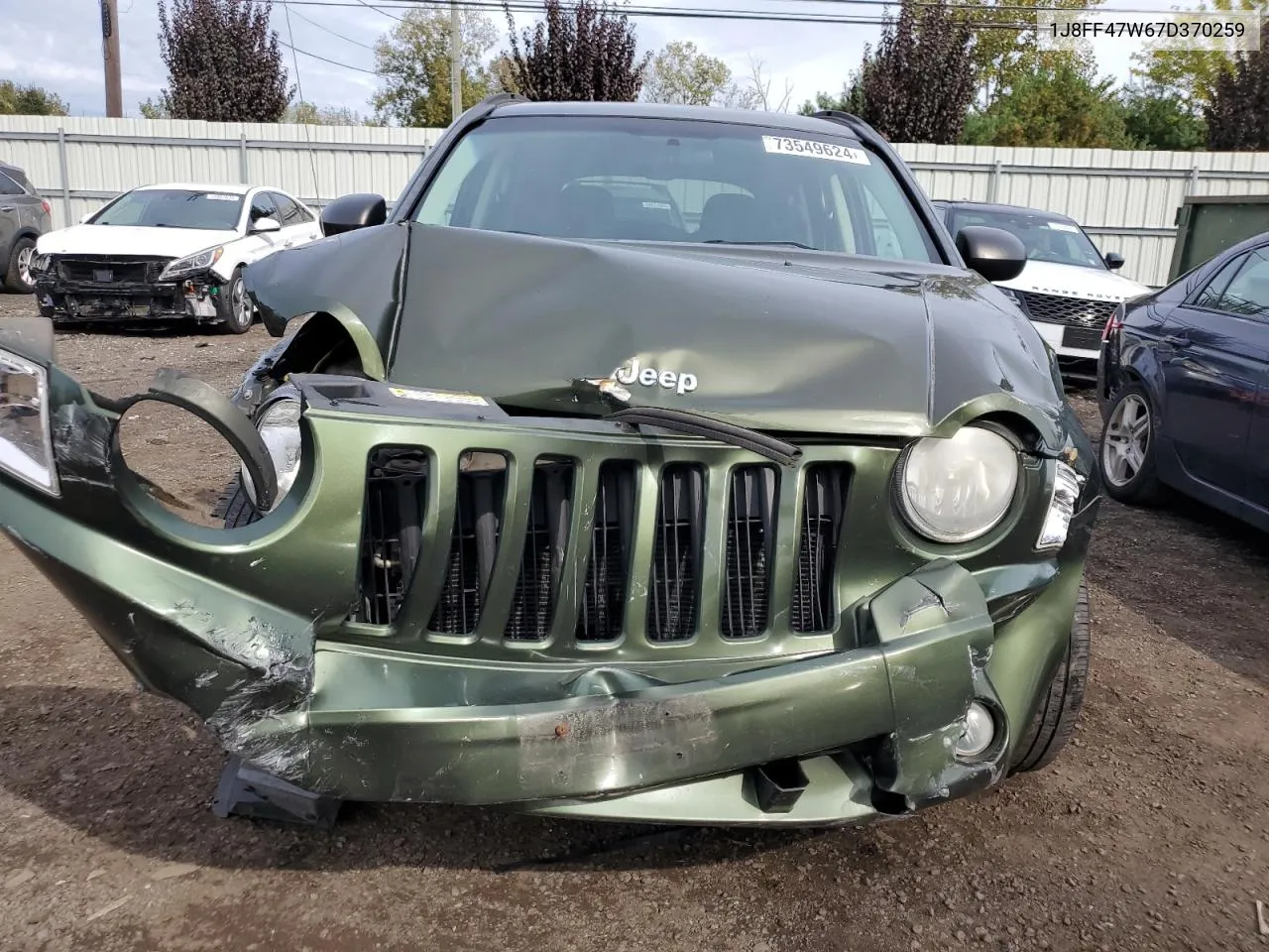 2007 Jeep Compass VIN: 1J8FF47W67D370259 Lot: 73549624