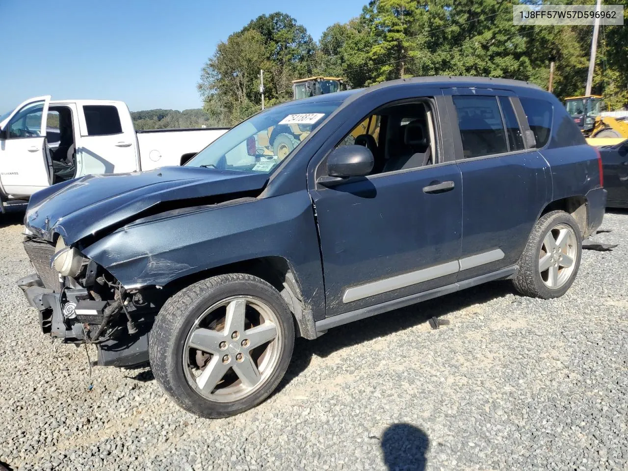 2007 Jeep Compass Limited VIN: 1J8FF57W57D596962 Lot: 75418874