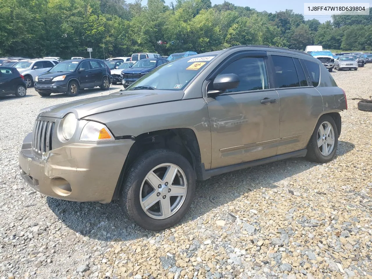 1J8FF47W18D639804 2008 Jeep Compass Sport