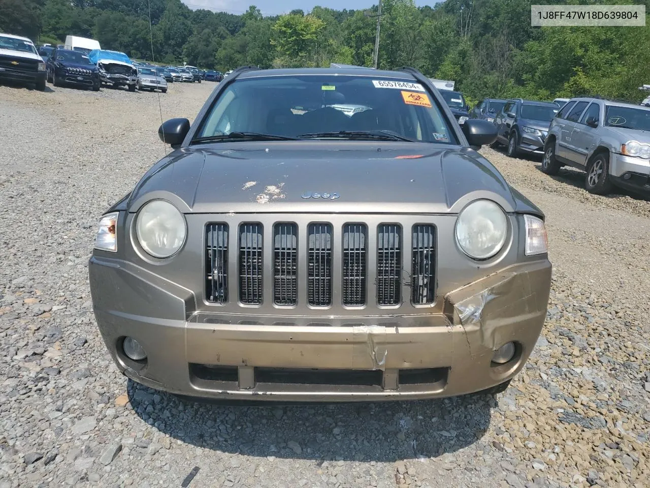 1J8FF47W18D639804 2008 Jeep Compass Sport