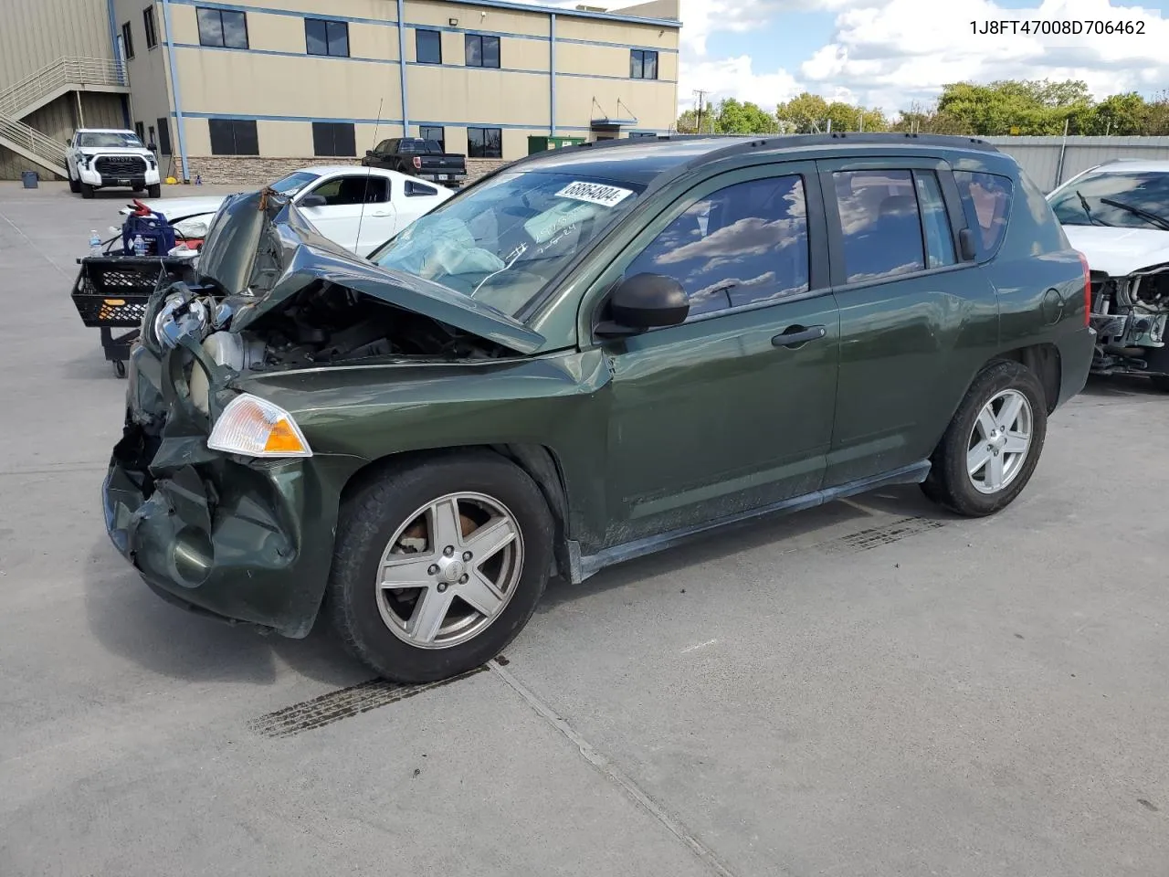 2008 Jeep Compass Sport VIN: 1J8FT47008D706462 Lot: 68864804