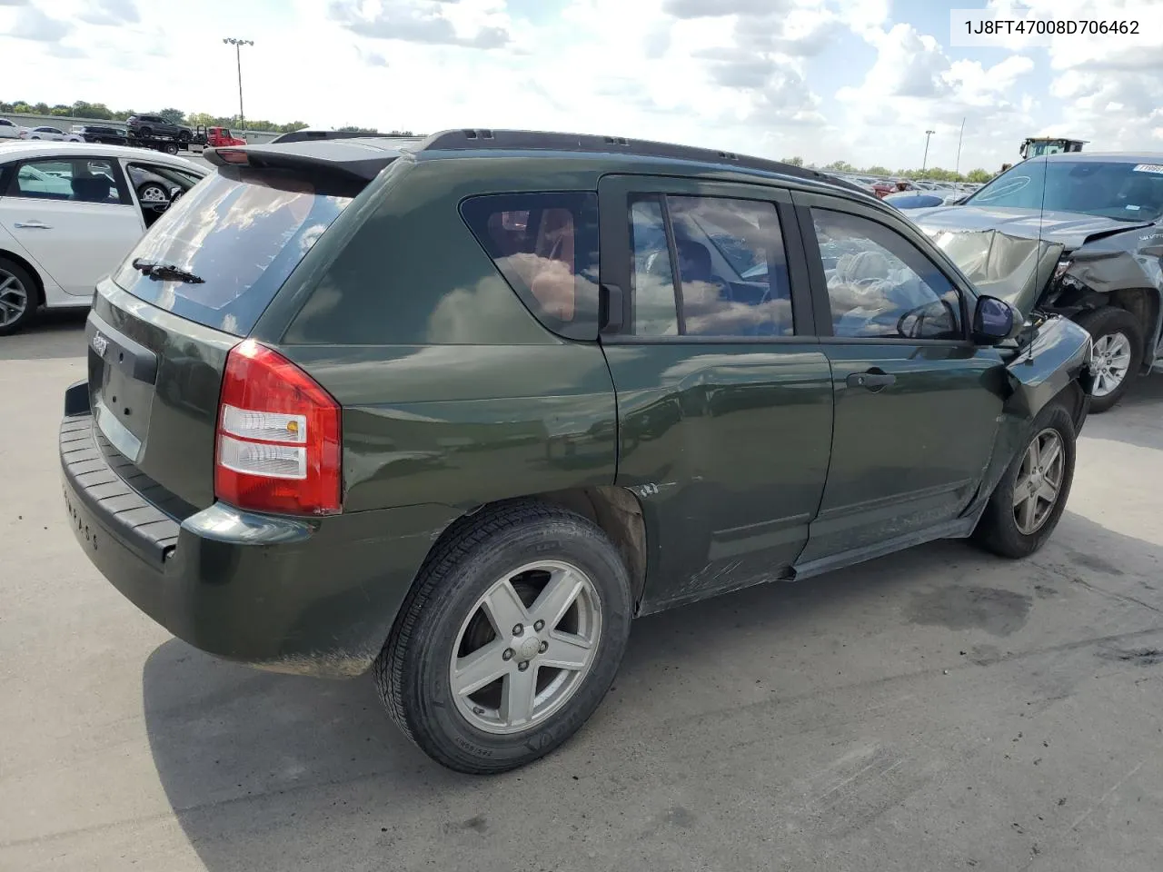 2008 Jeep Compass Sport VIN: 1J8FT47008D706462 Lot: 68864804