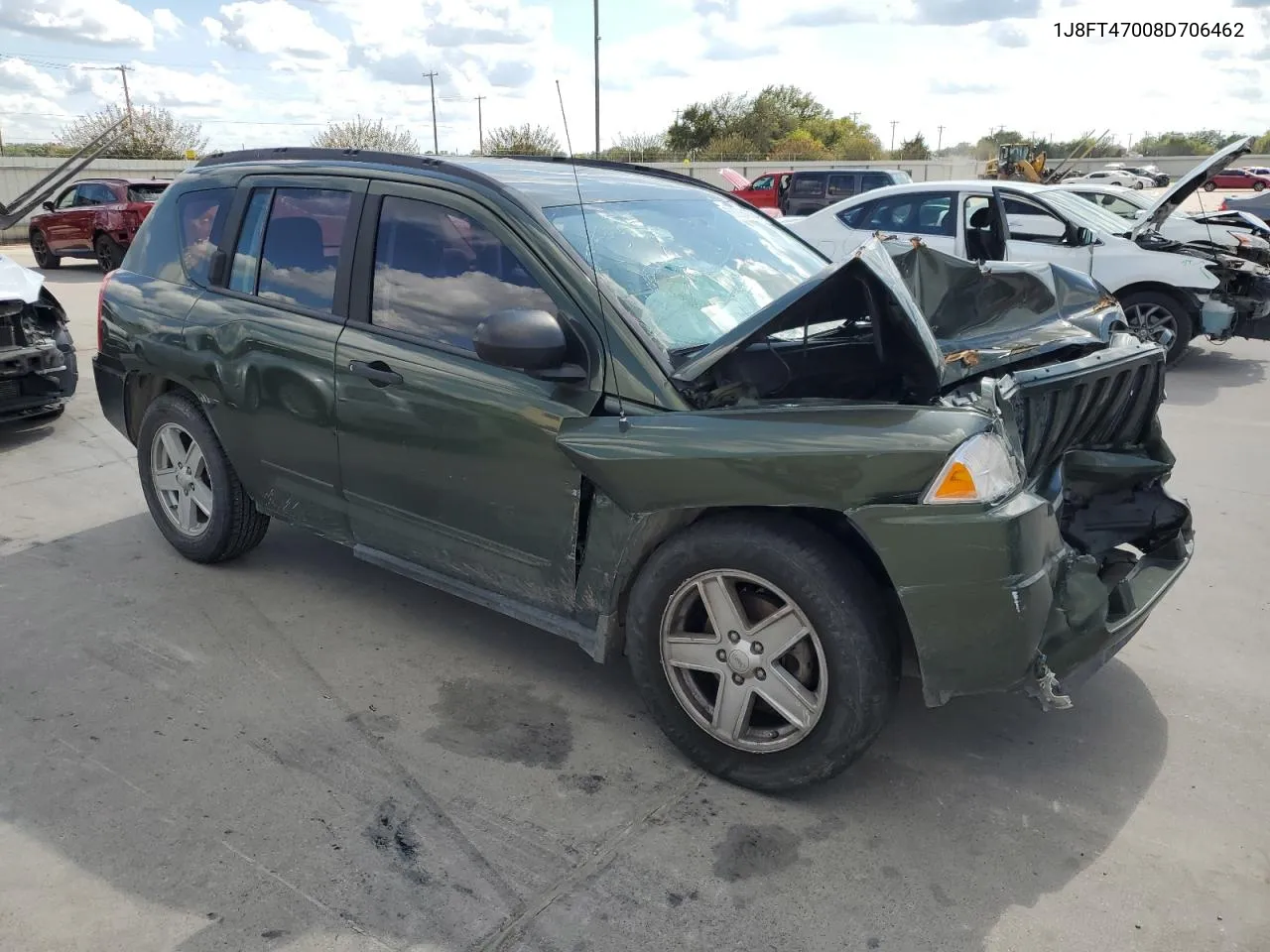 2008 Jeep Compass Sport VIN: 1J8FT47008D706462 Lot: 68864804