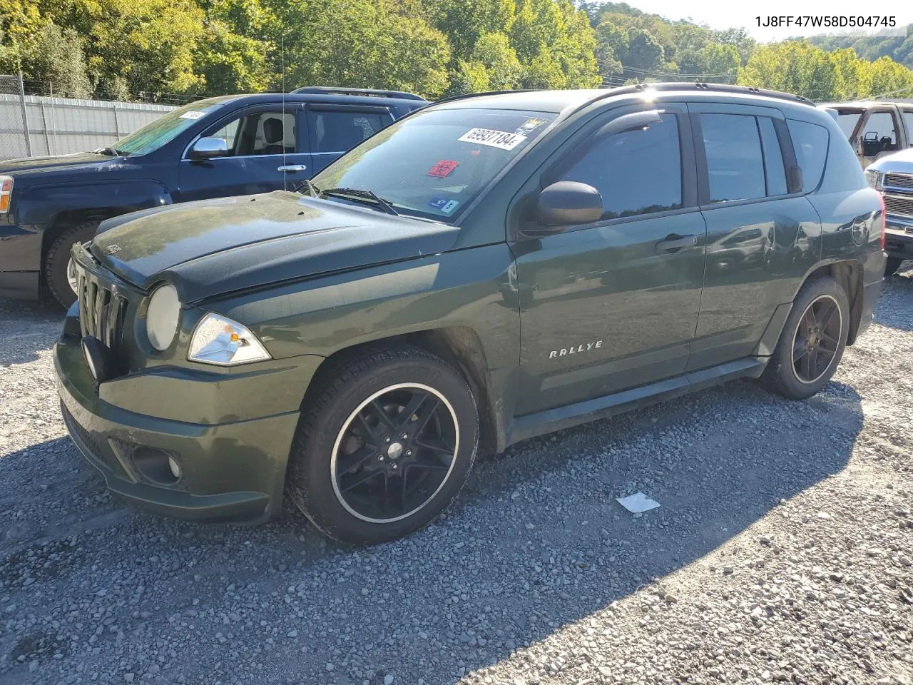 2008 Jeep Compass Sport VIN: 1J8FF47W58D504745 Lot: 69937184