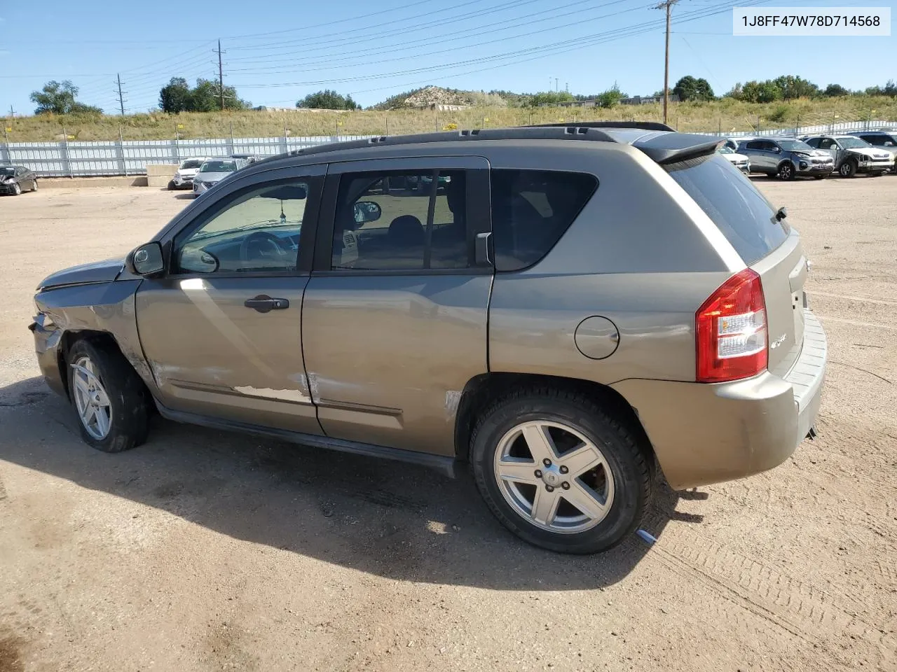 2008 Jeep Compass Sport VIN: 1J8FF47W78D714568 Lot: 73418064