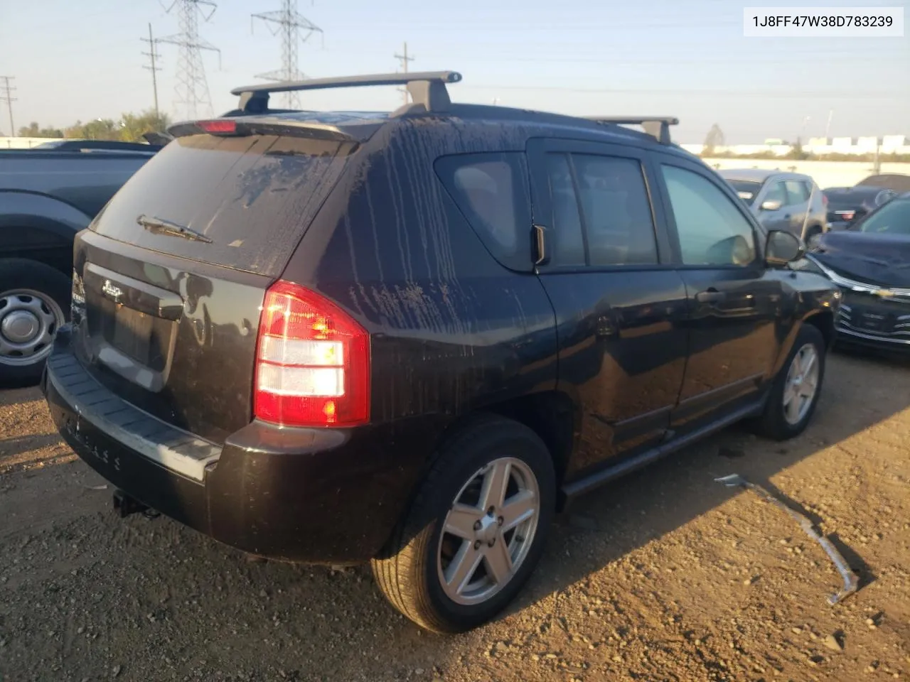 2008 Jeep Compass Sport VIN: 1J8FF47W38D783239 Lot: 75222714