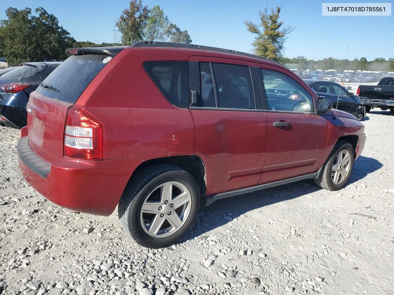 2008 Jeep Compass Sport VIN: 1J8FT47018D785561 Lot: 75996554