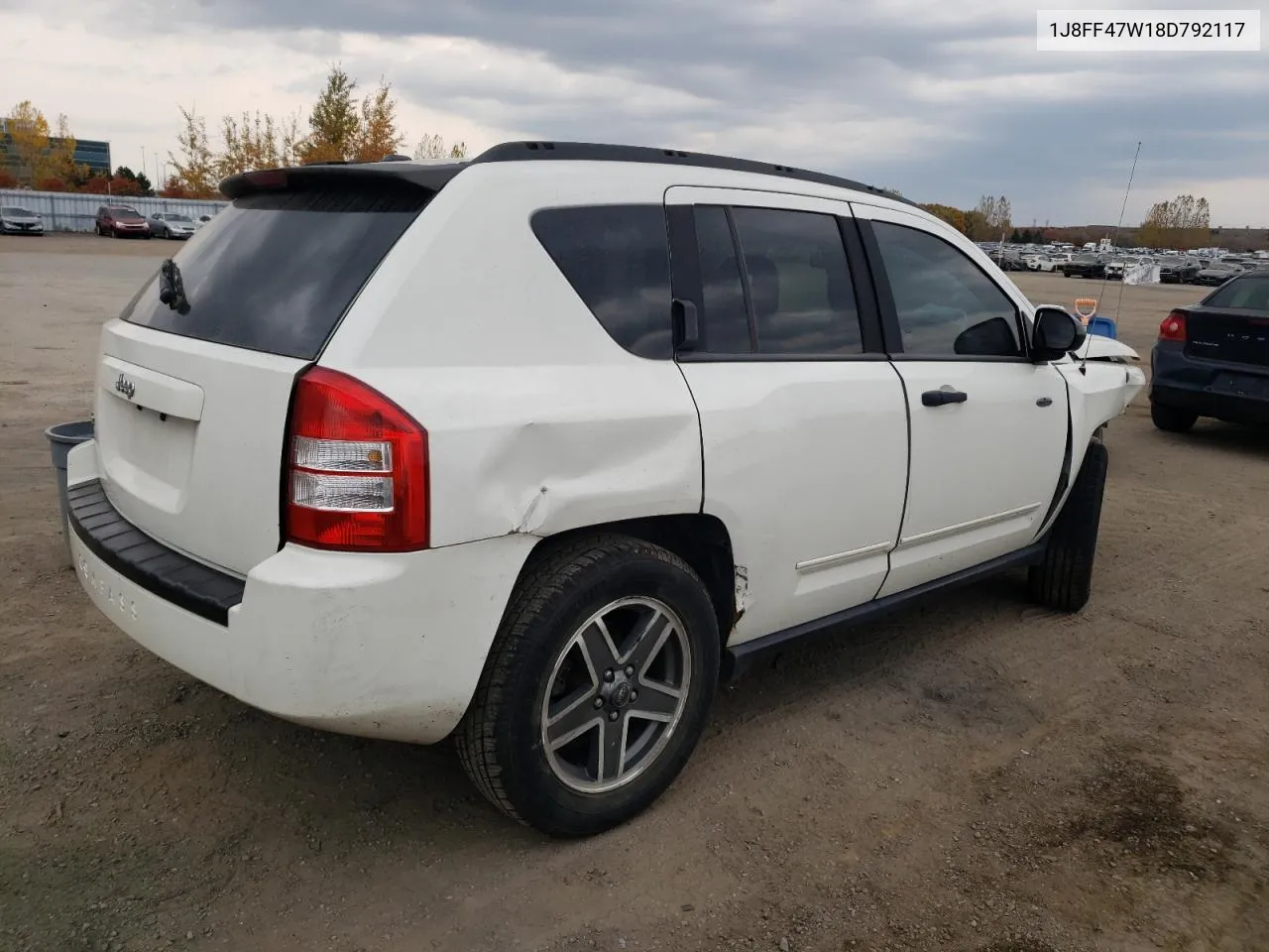 2008 Jeep Compass Sport VIN: 1J8FF47W18D792117 Lot: 76124314