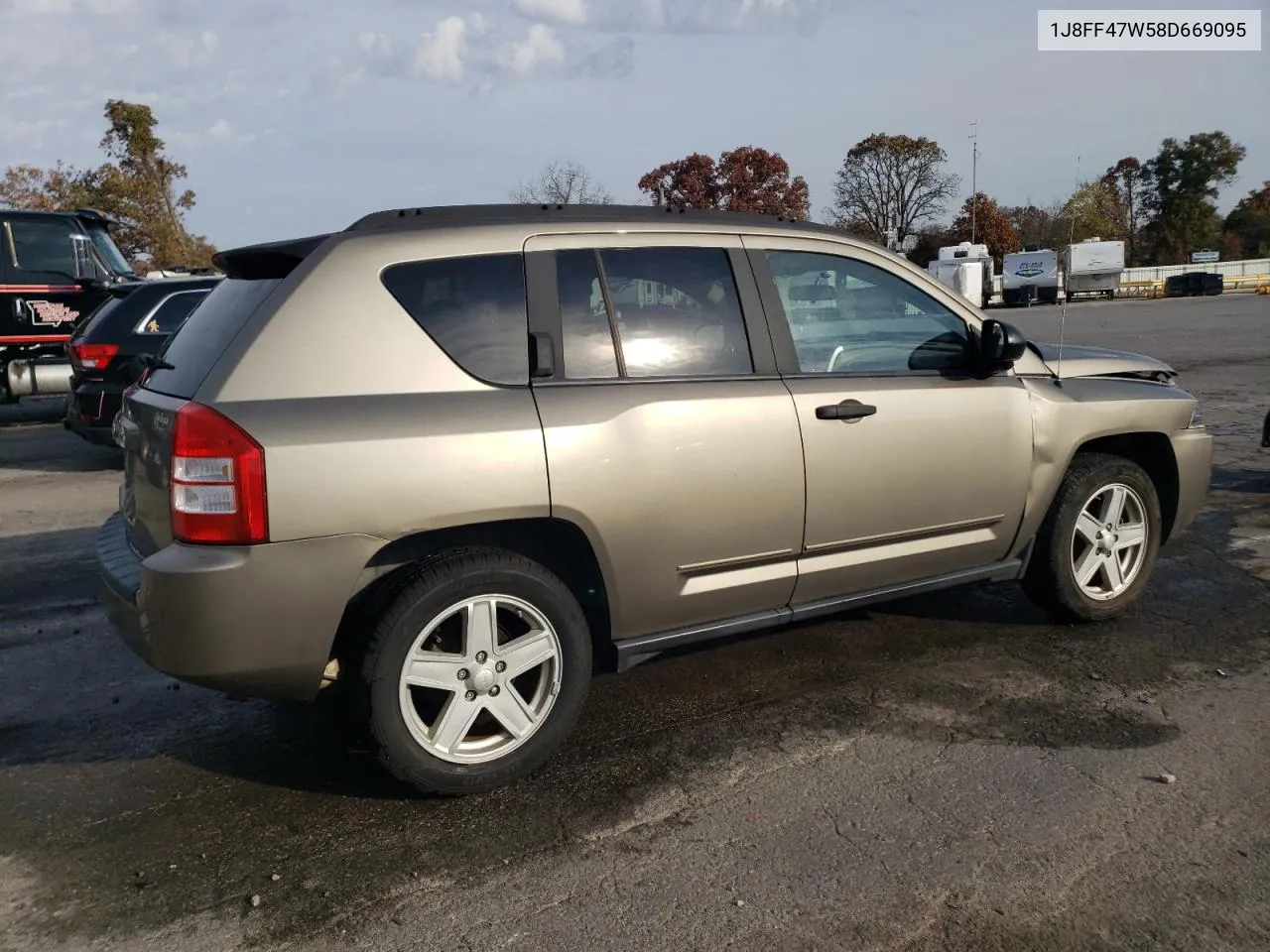 2008 Jeep Compass Sport VIN: 1J8FF47W58D669095 Lot: 77487894