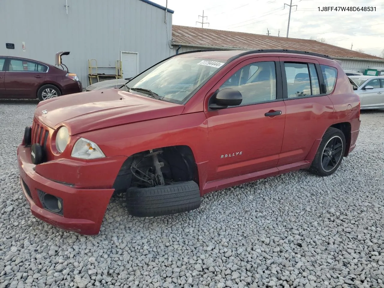 2008 Jeep Compass Sport VIN: 1J8FF47W48D648531 Lot: 77794444