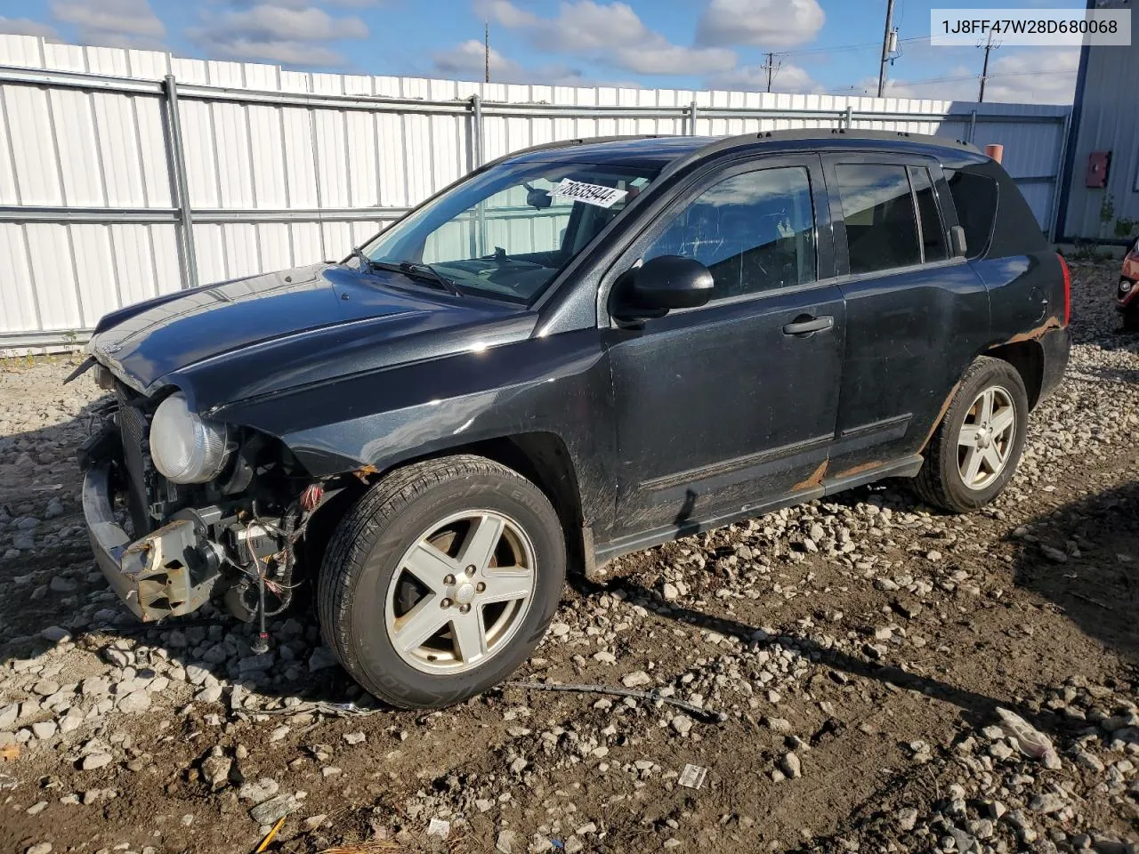 2008 Jeep Compass Sport VIN: 1J8FF47W28D680068 Lot: 78635944