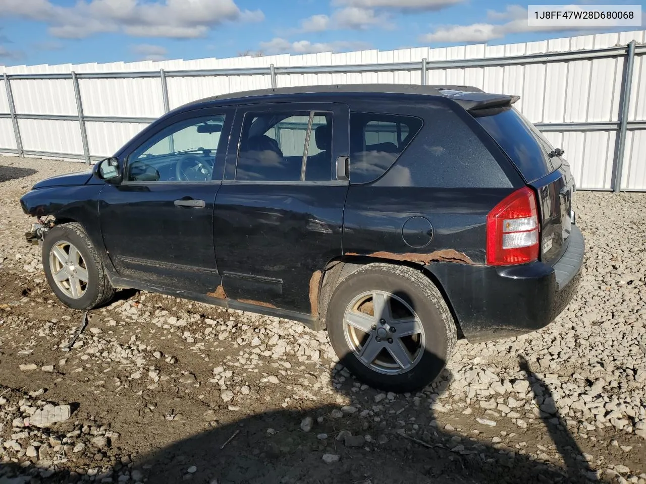 2008 Jeep Compass Sport VIN: 1J8FF47W28D680068 Lot: 78635944