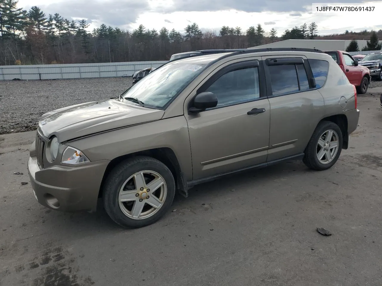 2008 Jeep Compass Sport VIN: 1J8FF47W78D691437 Lot: 79210794