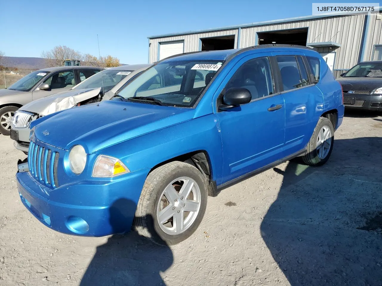 2008 Jeep Compass Sport VIN: 1J8FT47058D767175 Lot: 79969874