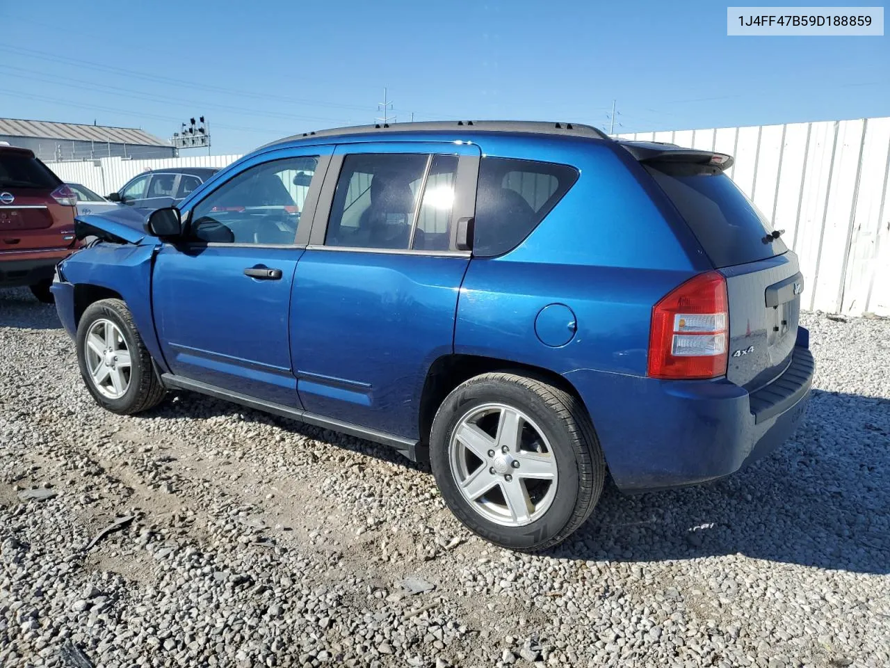 2009 Jeep Compass Sport VIN: 1J4FF47B59D188859 Lot: 78246034