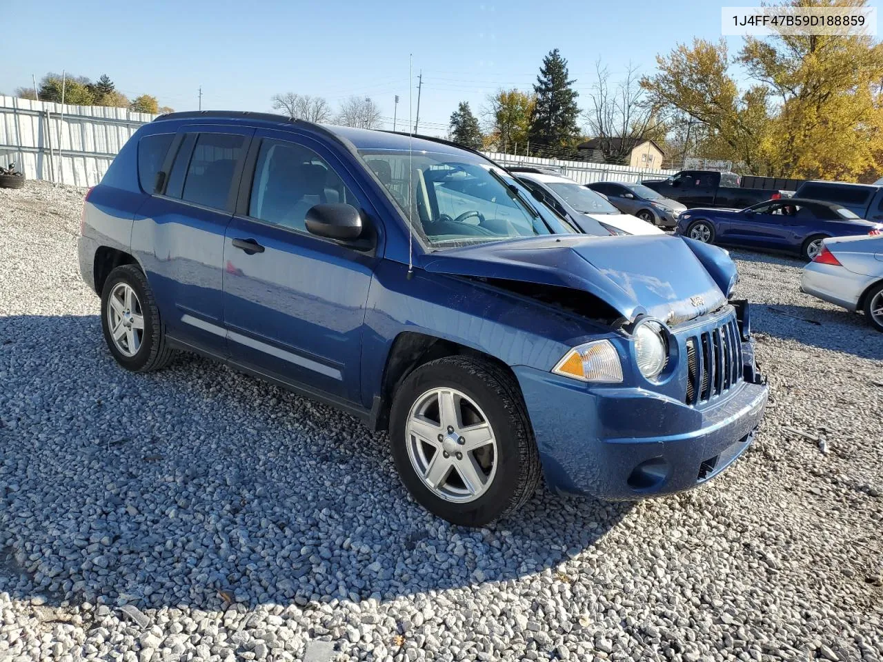 2009 Jeep Compass Sport VIN: 1J4FF47B59D188859 Lot: 78246034