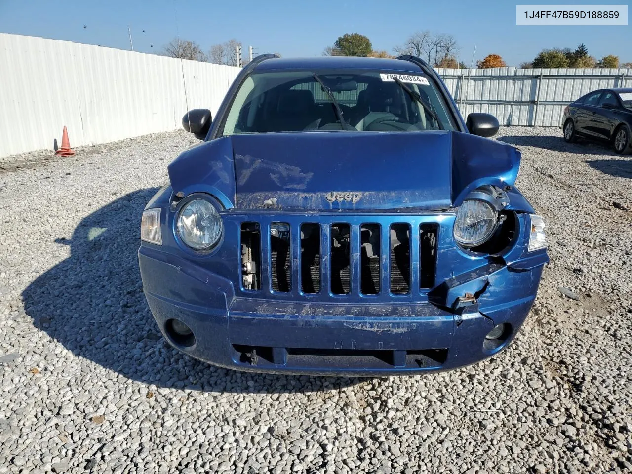 2009 Jeep Compass Sport VIN: 1J4FF47B59D188859 Lot: 78246034