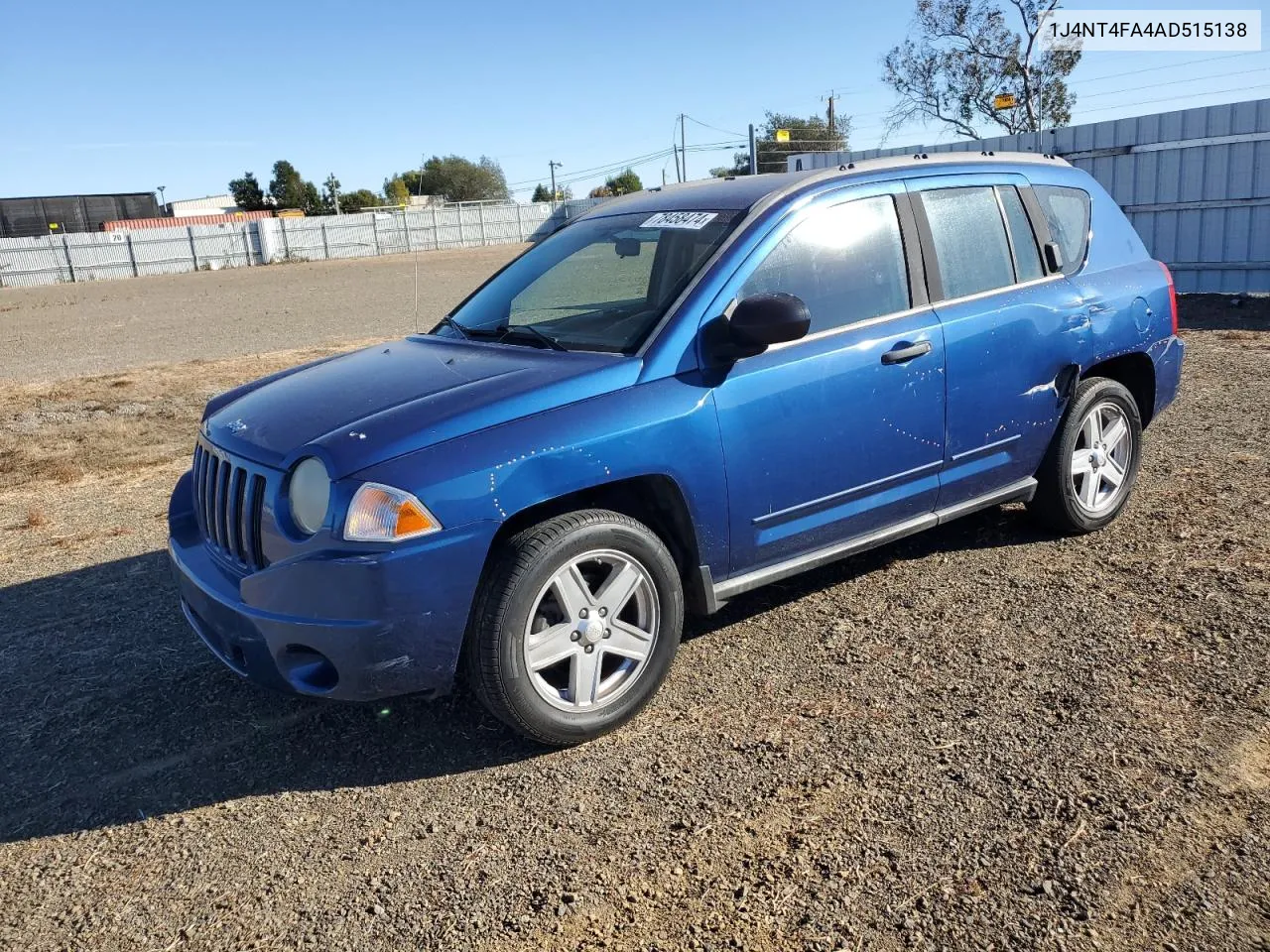 2010 Jeep Compass Sport VIN: 1J4NT4FA4AD515138 Lot: 78458474