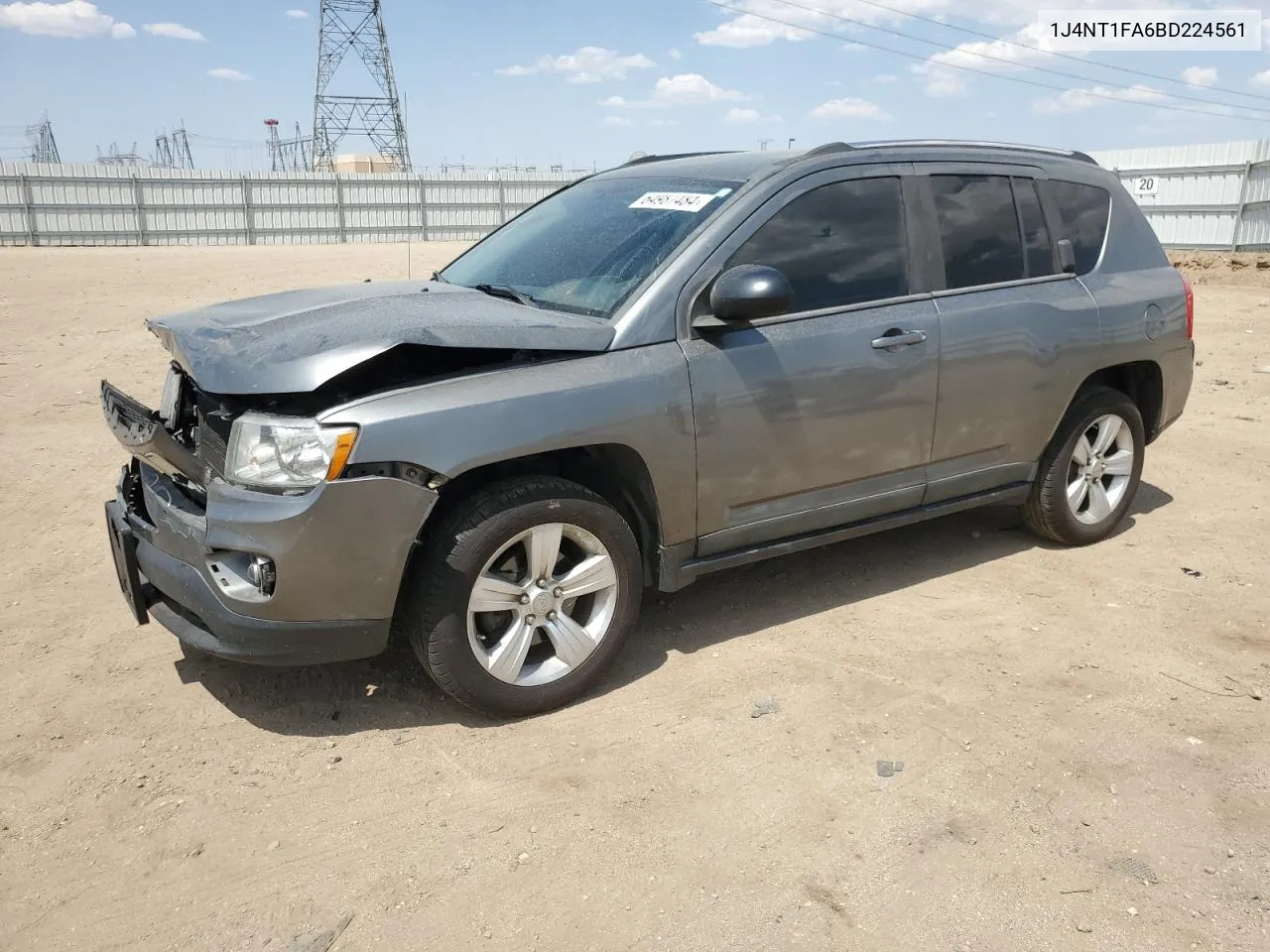 2011 Jeep Compass Sport VIN: 1J4NT1FA6BD224561 Lot: 64987484