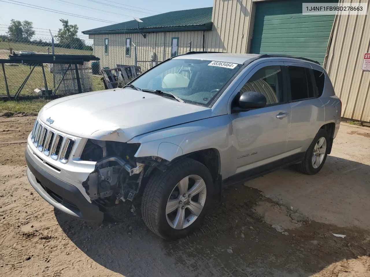 2011 Jeep Compass Sport VIN: 1J4NF1FB9BD278663 Lot: 68363464