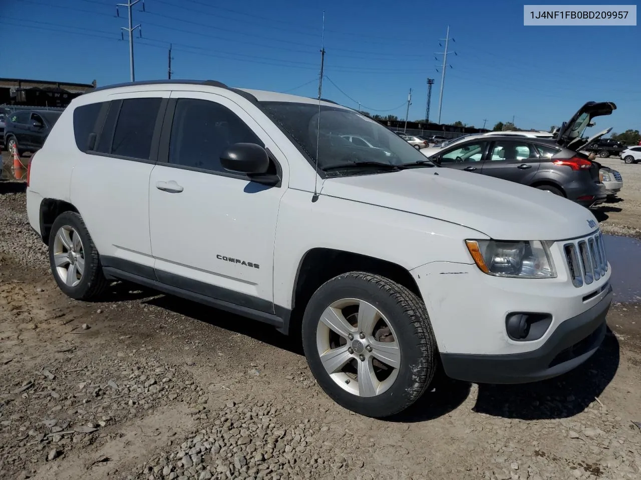 2011 Jeep Compass Sport VIN: 1J4NF1FB0BD209957 Lot: 74794224