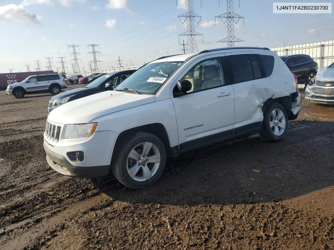 2011 Jeep Compass Sport VIN: 1J4NT1FA2BD230700 Lot: 77046644