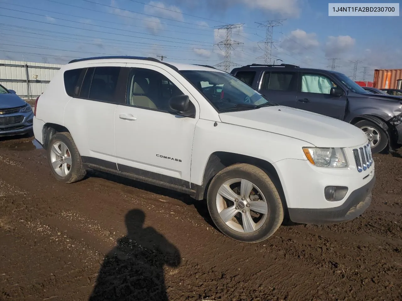 2011 Jeep Compass Sport VIN: 1J4NT1FA2BD230700 Lot: 77046644