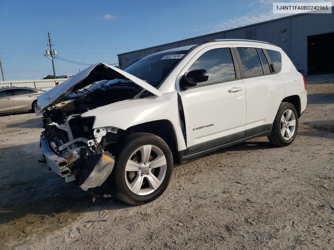 2011 Jeep Compass Sport VIN: 1J4NT1FA0BD240965 Lot: 80327434