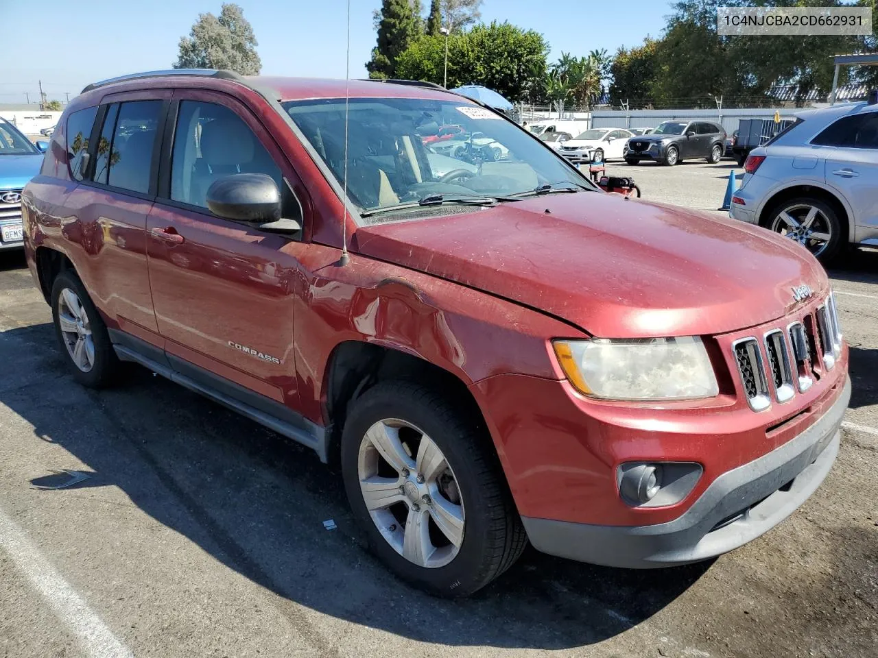 2012 Jeep Compass Sport VIN: 1C4NJCBA2CD662931 Lot: 68953274