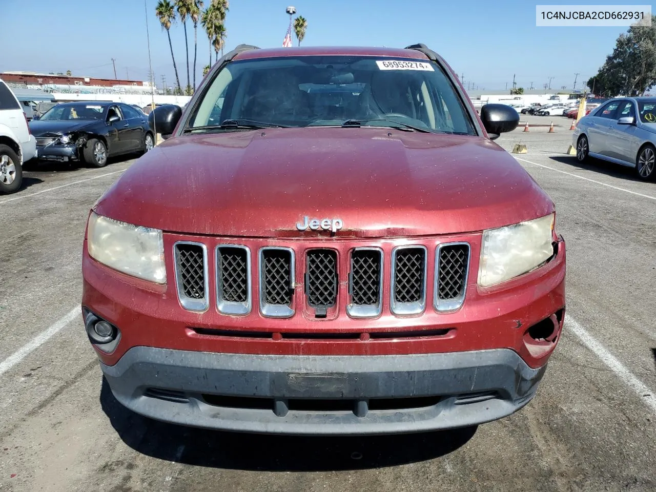 2012 Jeep Compass Sport VIN: 1C4NJCBA2CD662931 Lot: 68953274