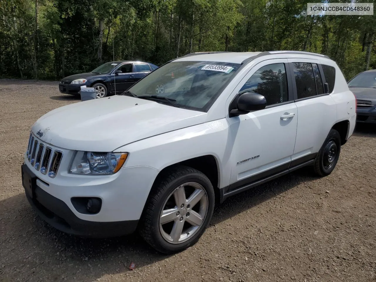 2012 Jeep Compass Limited VIN: 1C4NJCCB4CD648360 Lot: 69533994