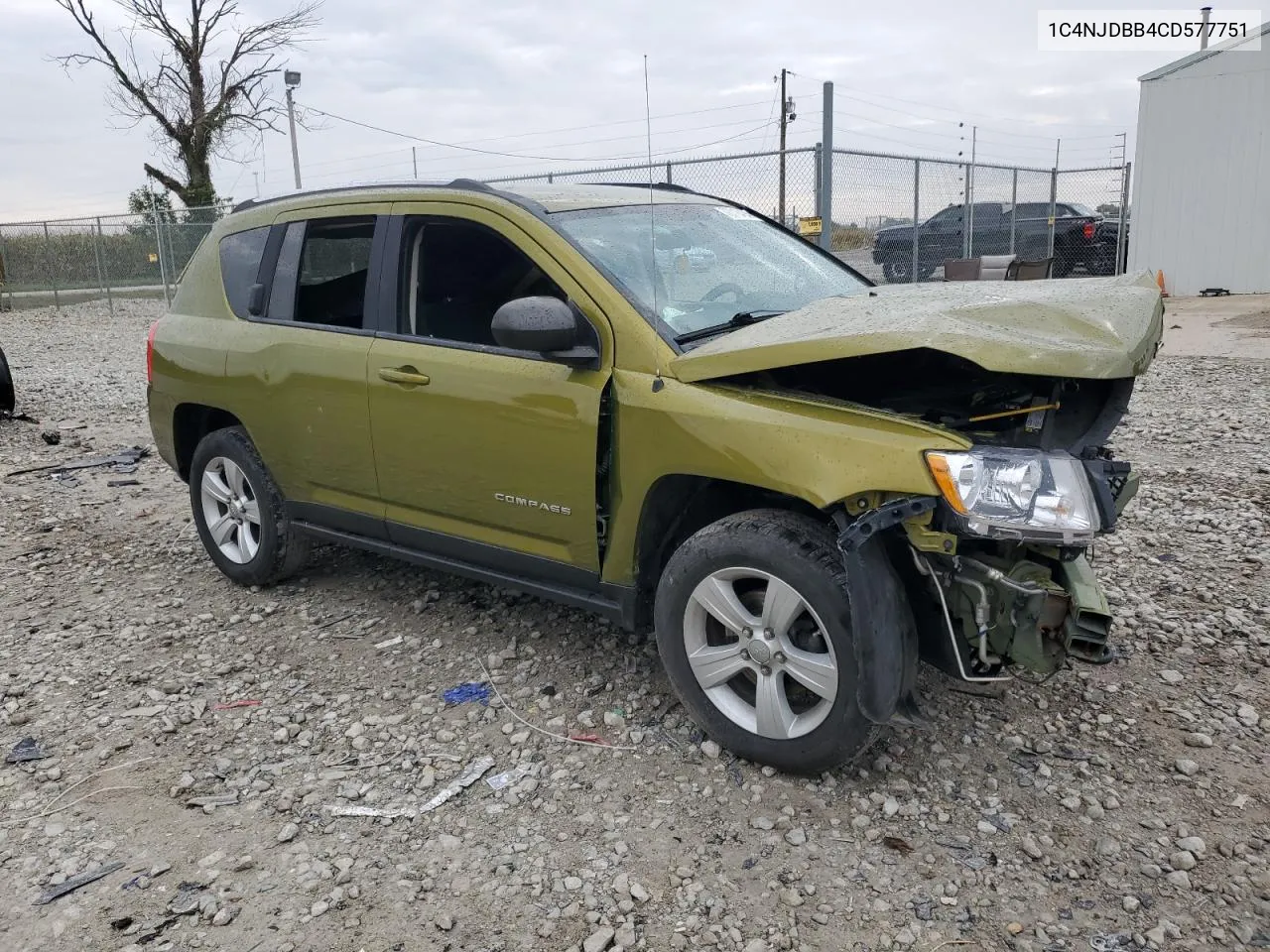 2012 Jeep Compass Sport VIN: 1C4NJDBB4CD577751 Lot: 72718424