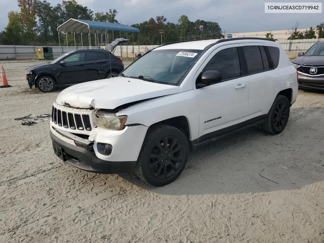 2012 Jeep Compass Latitude VIN: 1C4NJCEA3CD719942 Lot: 72936374