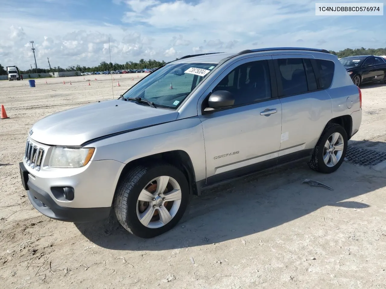 2012 Jeep Compass Sport VIN: 1C4NJDBB8CD576974 Lot: 73875004