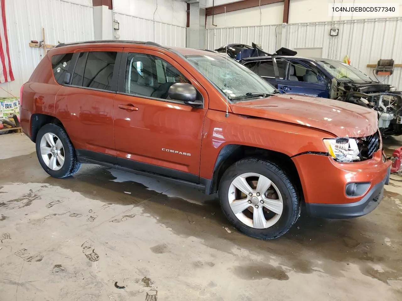 2012 Jeep Compass Latitude VIN: 1C4NJDEB0CD577340 Lot: 74113674