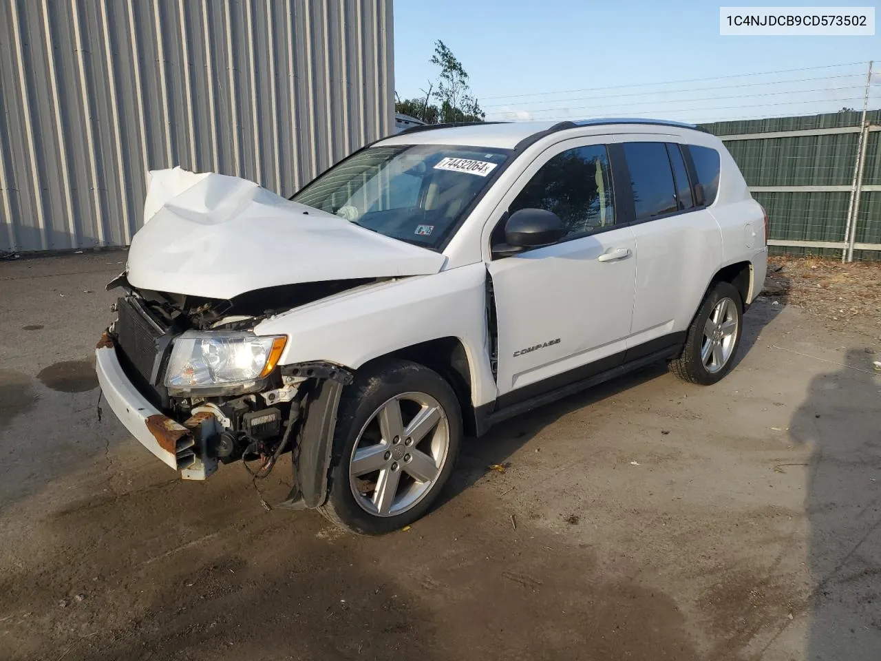 2012 Jeep Compass Limited VIN: 1C4NJDCB9CD573502 Lot: 74432064