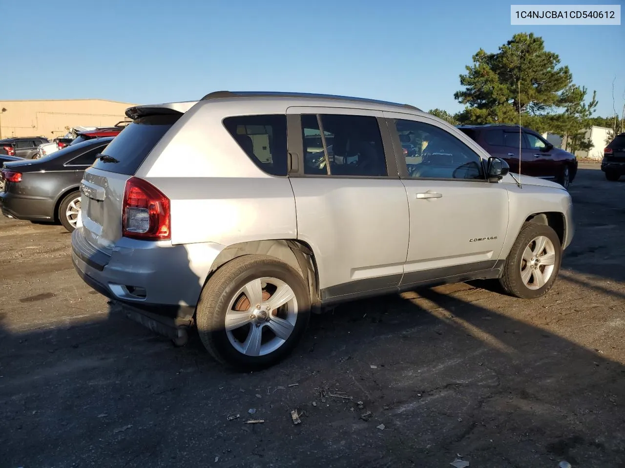 2012 Jeep Compass Sport VIN: 1C4NJCBA1CD540612 Lot: 75320714