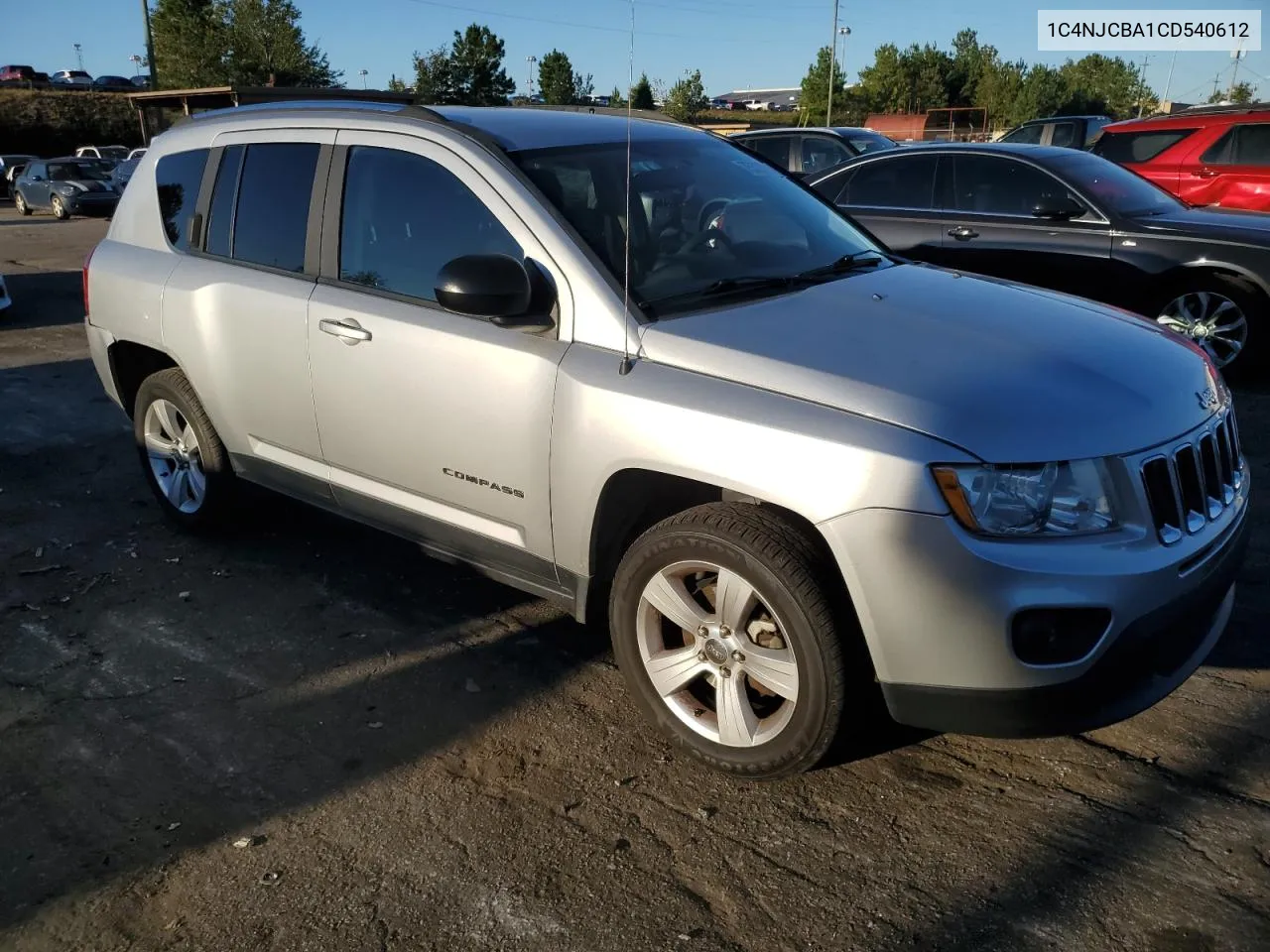 2012 Jeep Compass Sport VIN: 1C4NJCBA1CD540612 Lot: 75320714