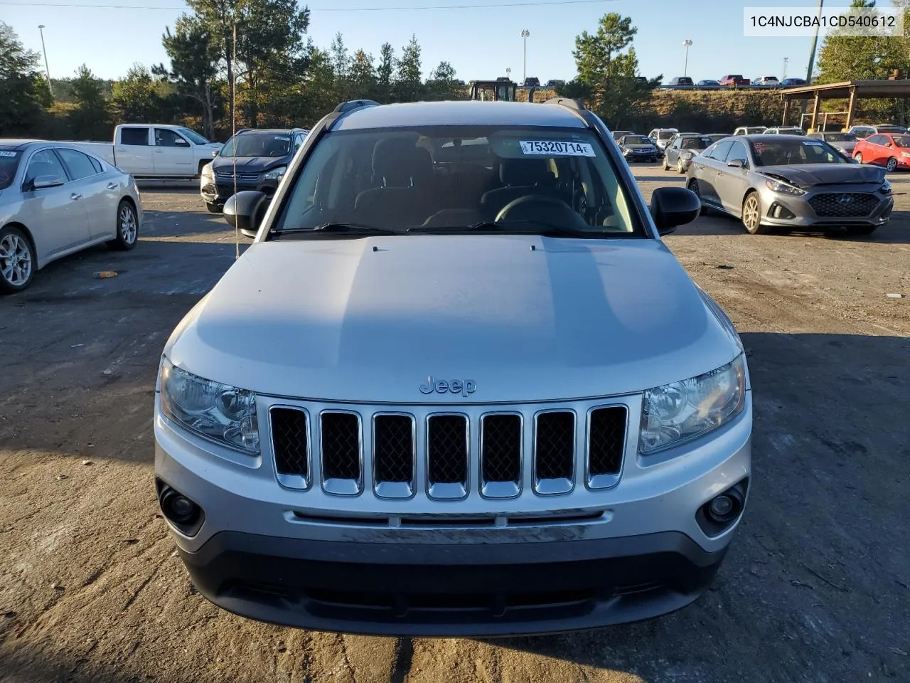 2012 Jeep Compass Sport VIN: 1C4NJCBA1CD540612 Lot: 75320714