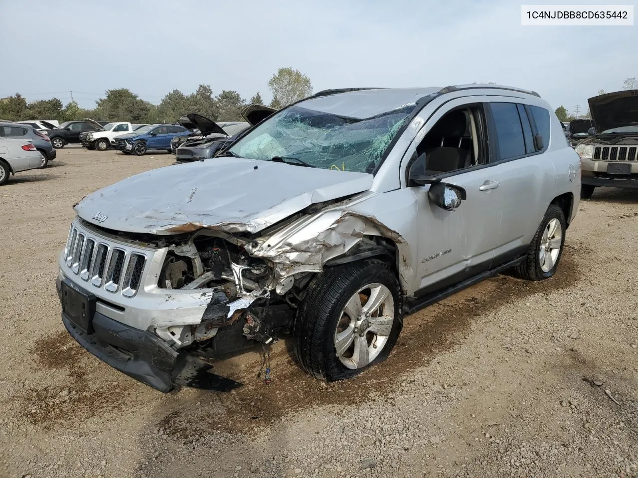 2012 Jeep Compass Sport VIN: 1C4NJDBB8CD635442 Lot: 75344234