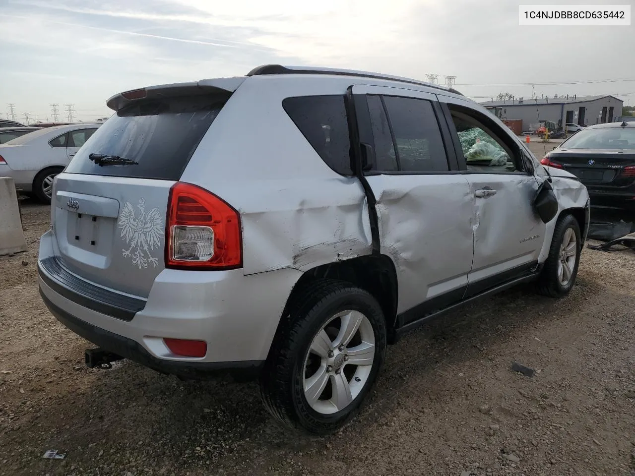 2012 Jeep Compass Sport VIN: 1C4NJDBB8CD635442 Lot: 75344234