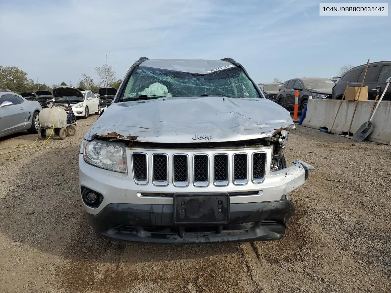 2012 Jeep Compass Sport VIN: 1C4NJDBB8CD635442 Lot: 75344234