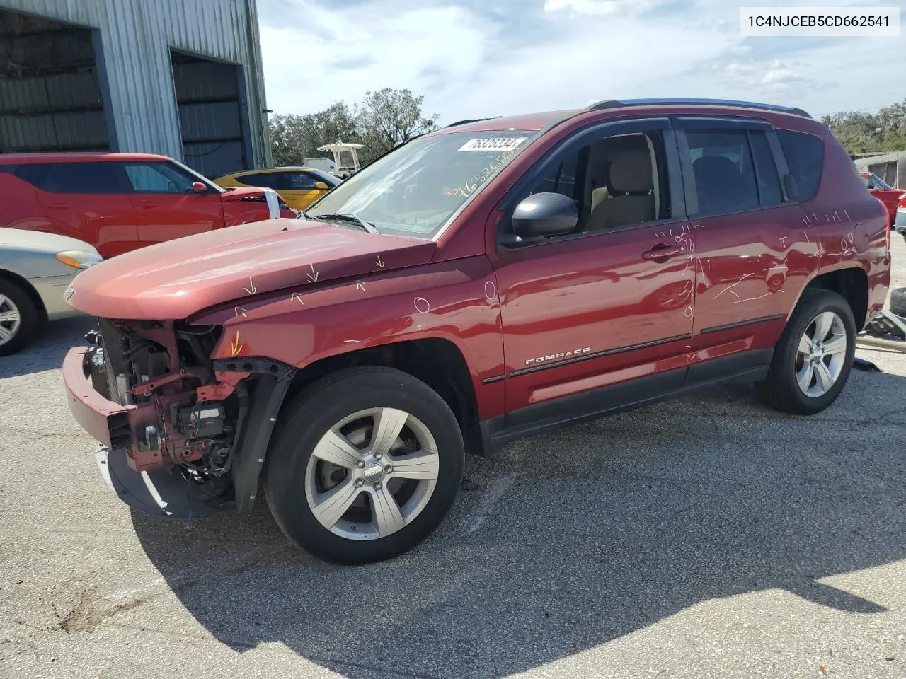 2012 Jeep Compass Latitude VIN: 1C4NJCEB5CD662541 Lot: 76326234