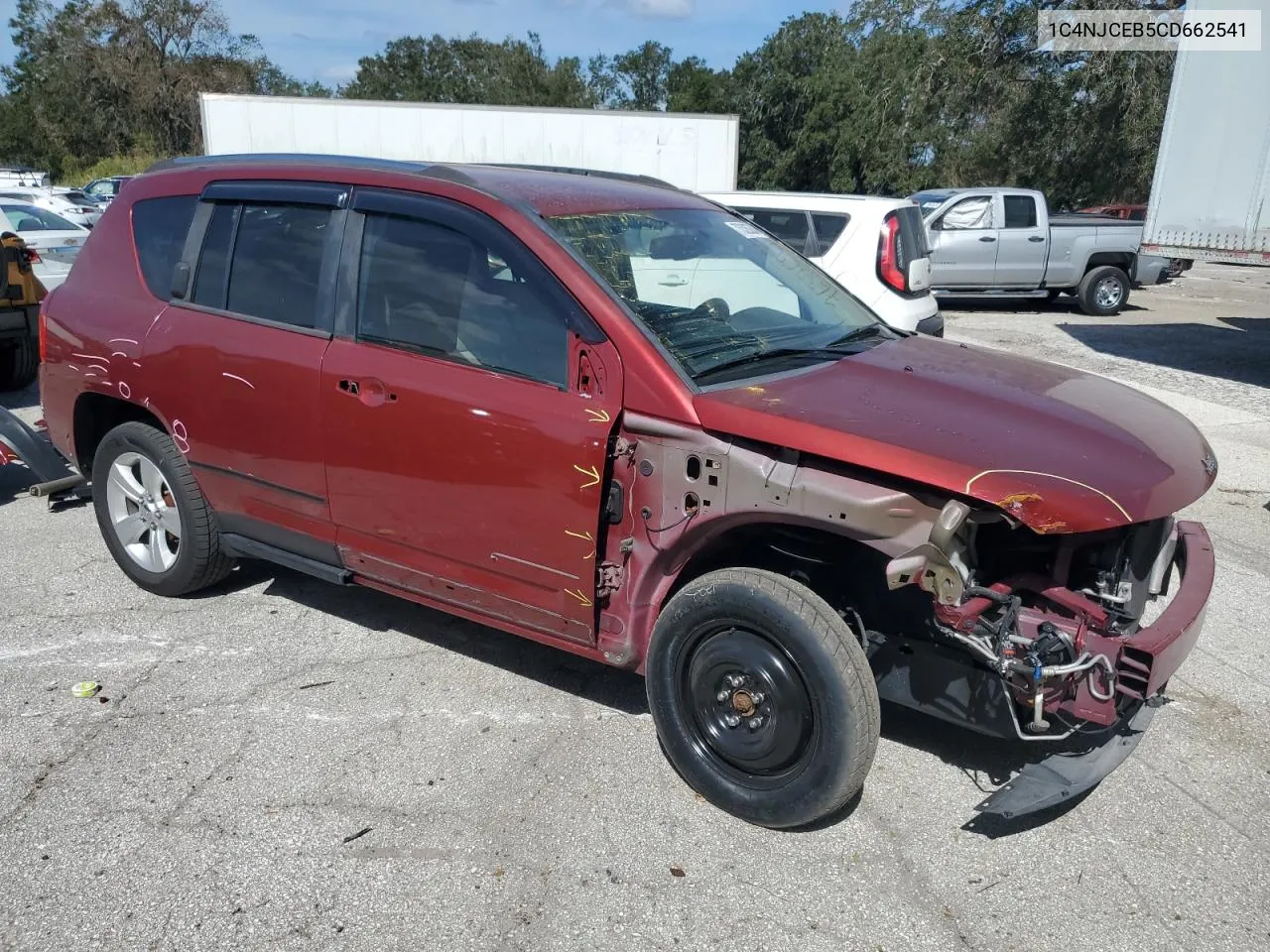 2012 Jeep Compass Latitude VIN: 1C4NJCEB5CD662541 Lot: 76326234