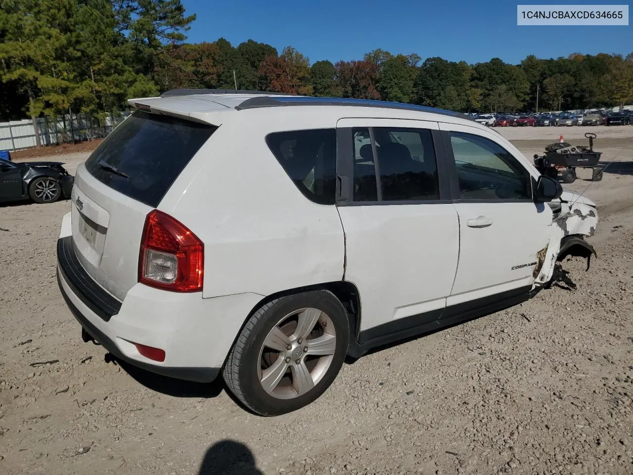 2012 Jeep Compass Sport VIN: 1C4NJCBAXCD634665 Lot: 76838754