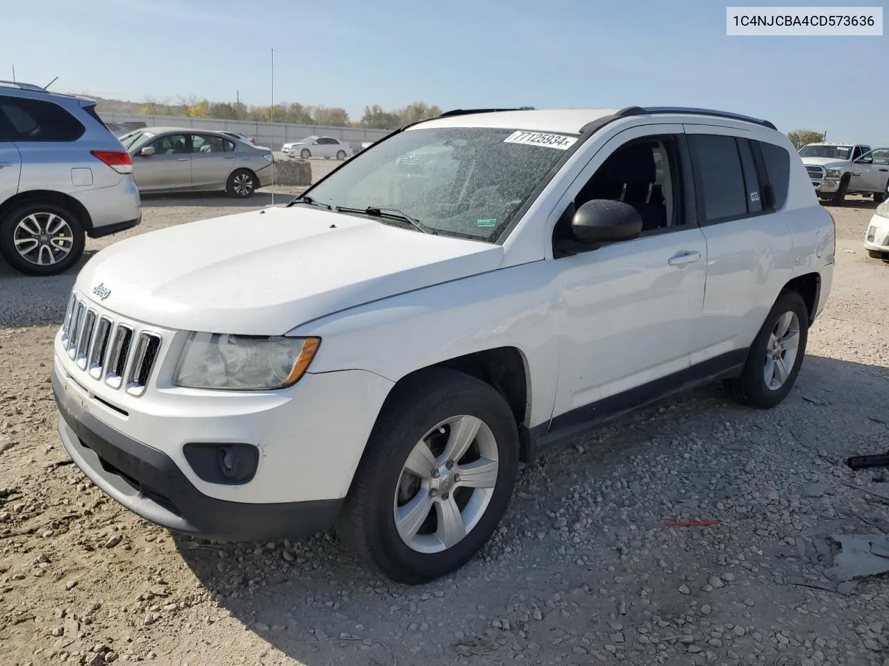 2012 Jeep Compass Sport VIN: 1C4NJCBA4CD573636 Lot: 77125934