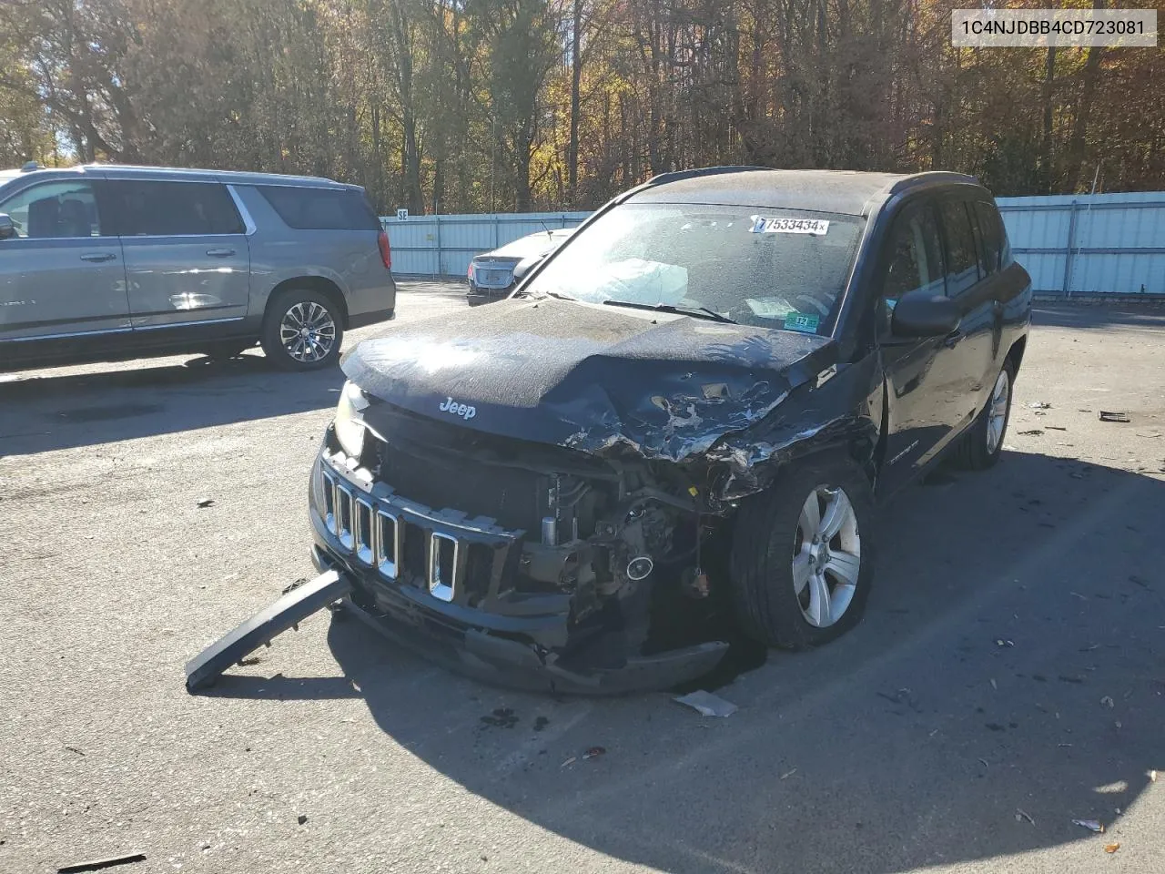 2012 Jeep Compass Sport VIN: 1C4NJDBB4CD723081 Lot: 77533434