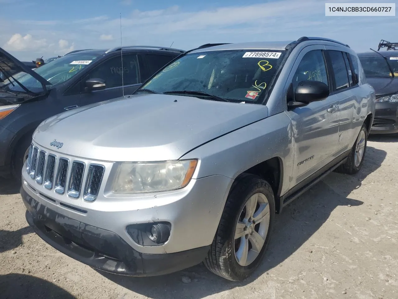 2012 Jeep Compass Sport VIN: 1C4NJCBB3CD660727 Lot: 77898574